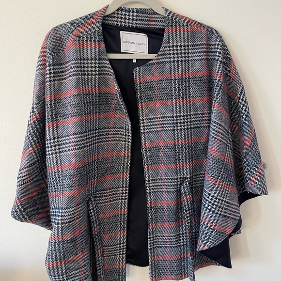 Andersen & Lauth Plaid Poncho - Picture 1 of 8